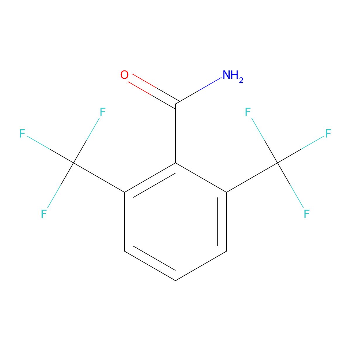 2,6-Bis(trifluoromethyl)benzamide molecular structure, CAS 24821-23-6