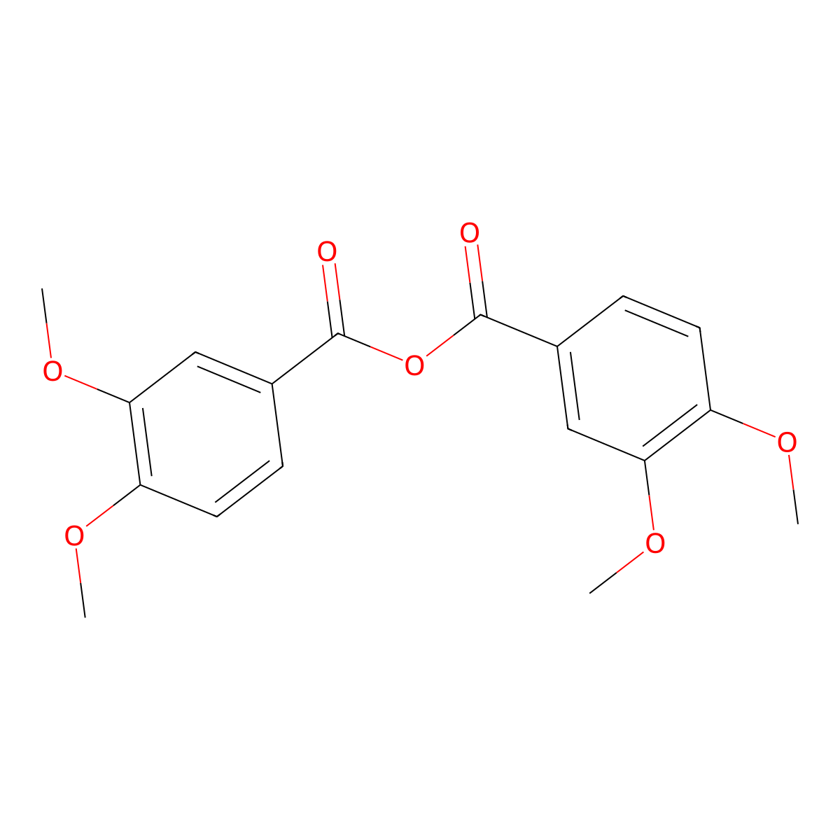 3,4-Dimethoxybenzoic anhydride molecular structure, CAS 24824-54-2
