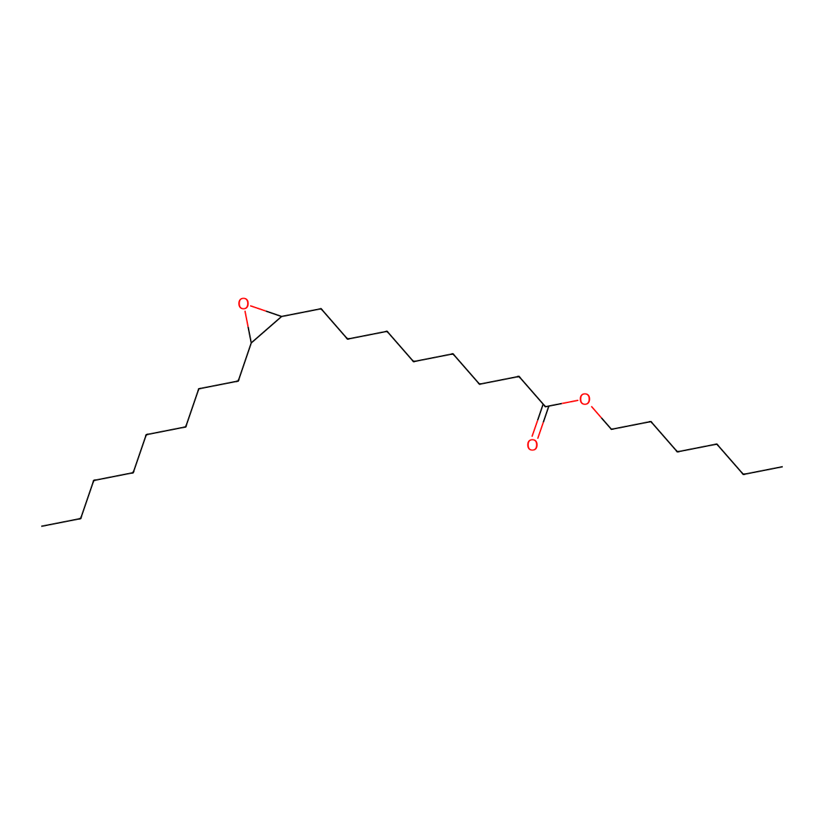 Hexyl 3-octyloxiran-2-octanoate molecular structure, CAS 24824-70-2