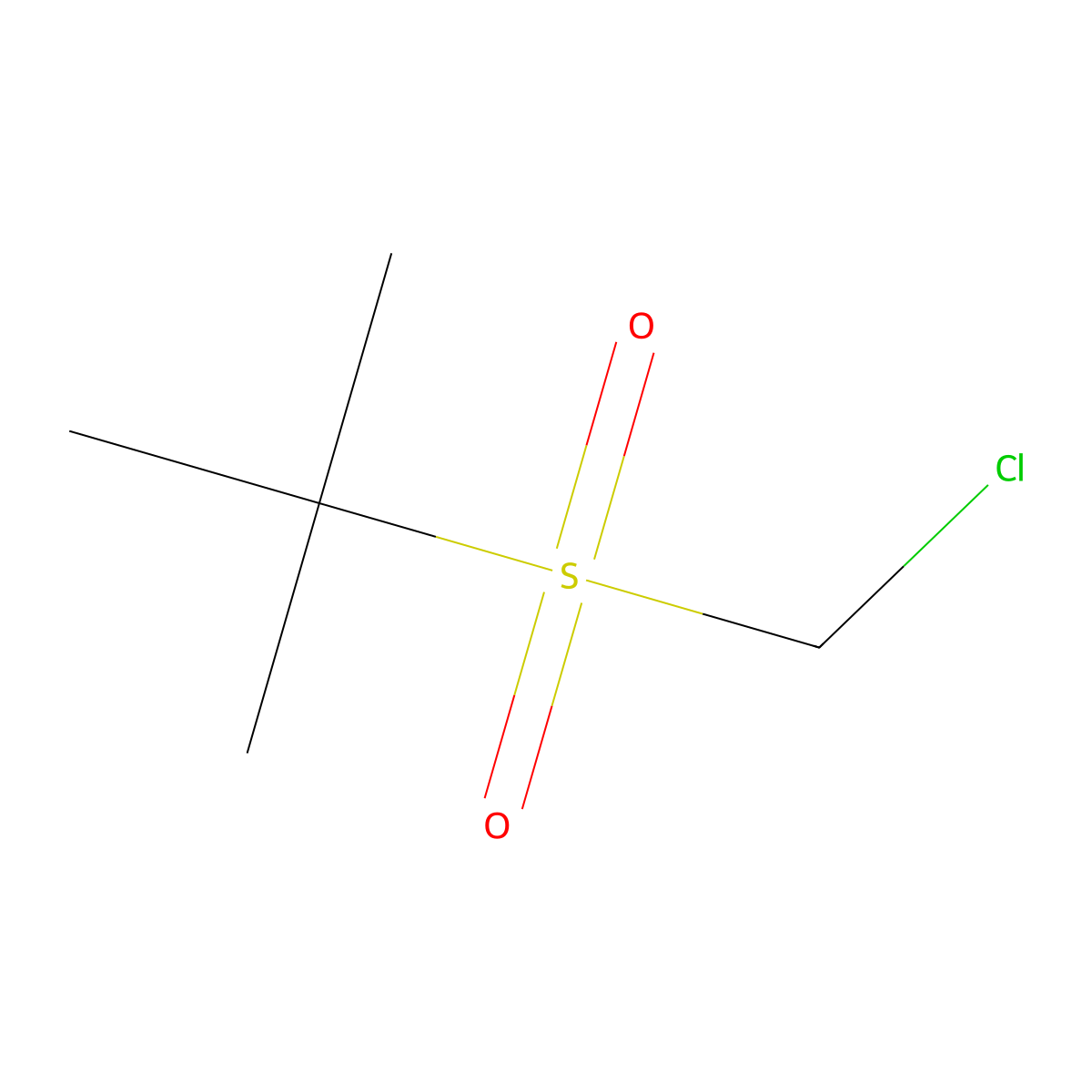 2-Chloromethanesulfonyl-2-methylpropane molecular structure, CAS 24824-96-2