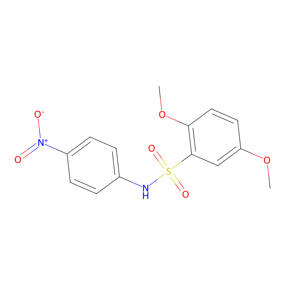 Benzenesulfonamide, 2,5-dimethoxy-N-(4-nitrophenyl)- molecular structure, CAS 248251-63-0