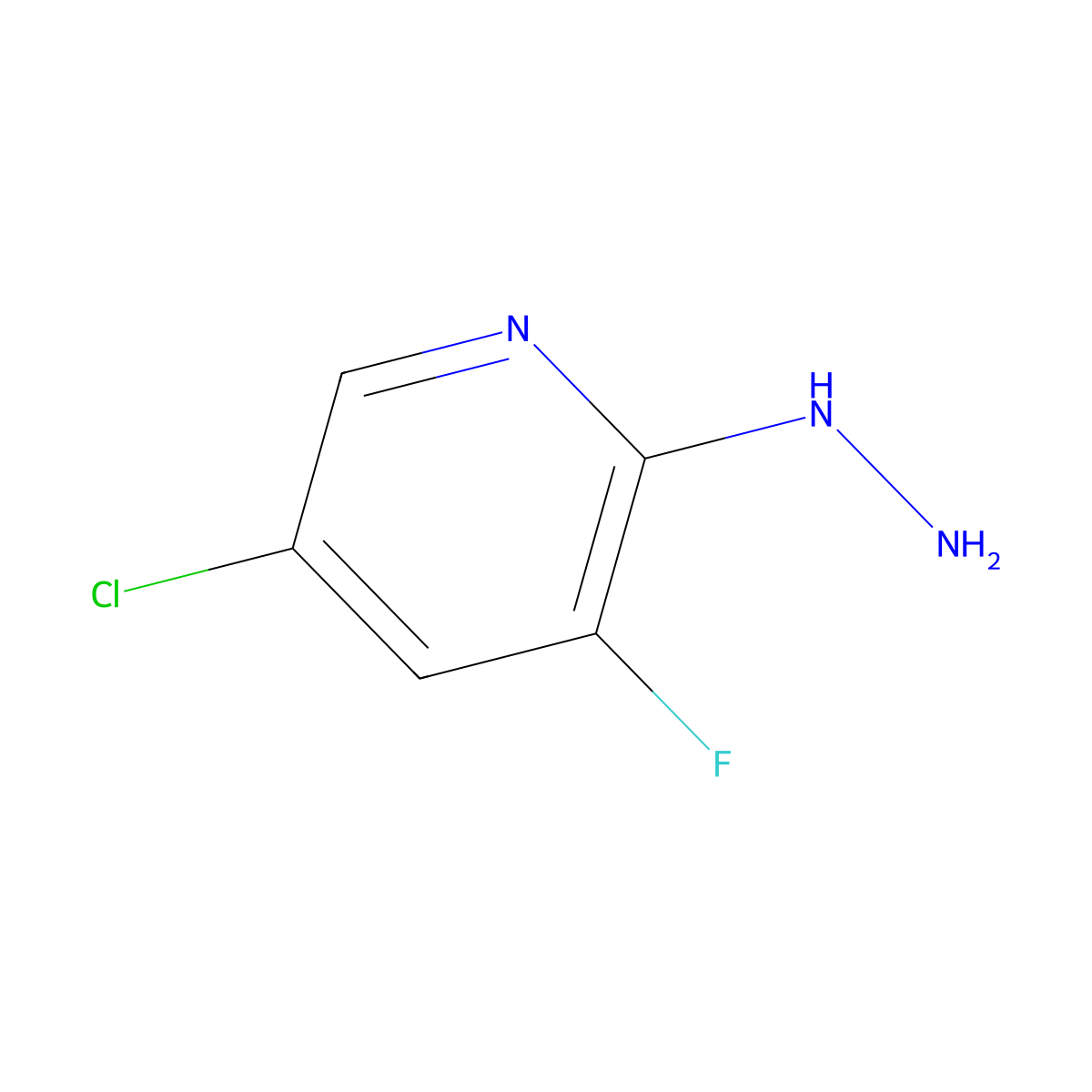 5-Chloro-3-fluoro-2-hydrazinylpyridine molecular structure, CAS 248255-70-1