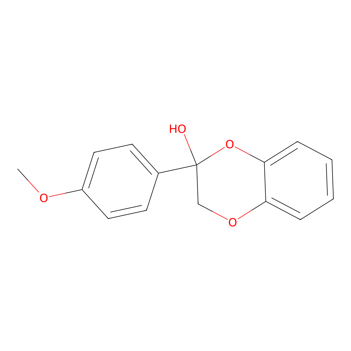 2,3-Dihydro-2-(4-methoxyphenyl)-1,4-benzodioxin-2-ol molecular structure, CAS 248255-72-3