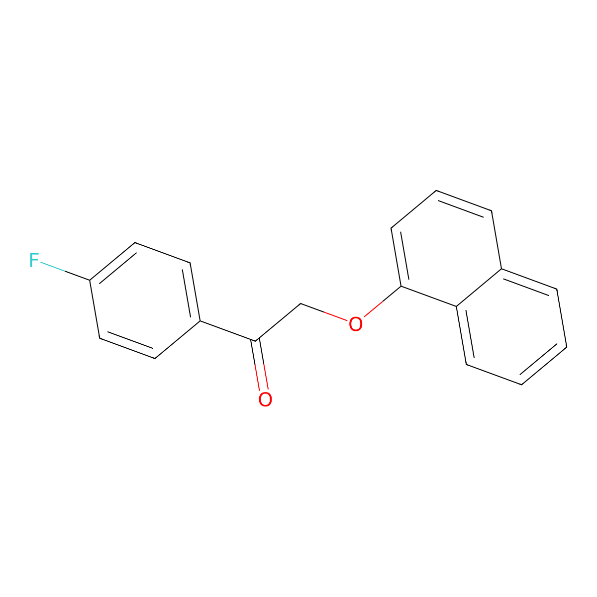 1-(4-Fluorophenyl)-2-naphthalen-1-yloxyethanone molecular structure, CAS 248256-00-0