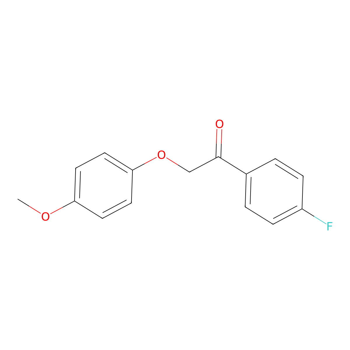1-(4-Fluorophenyl)-2-(4-methoxyphenoxy)ethanone molecular structure, CAS 248256-02-2