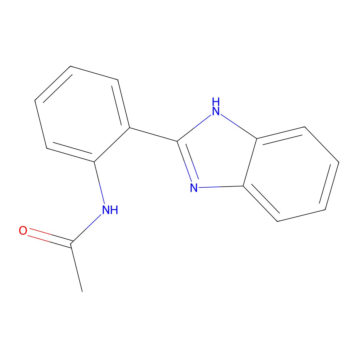 N-[2-(1H-benzimidazol-2-yl)phenyl]acetamide molecular structure, CAS 248256-92-0