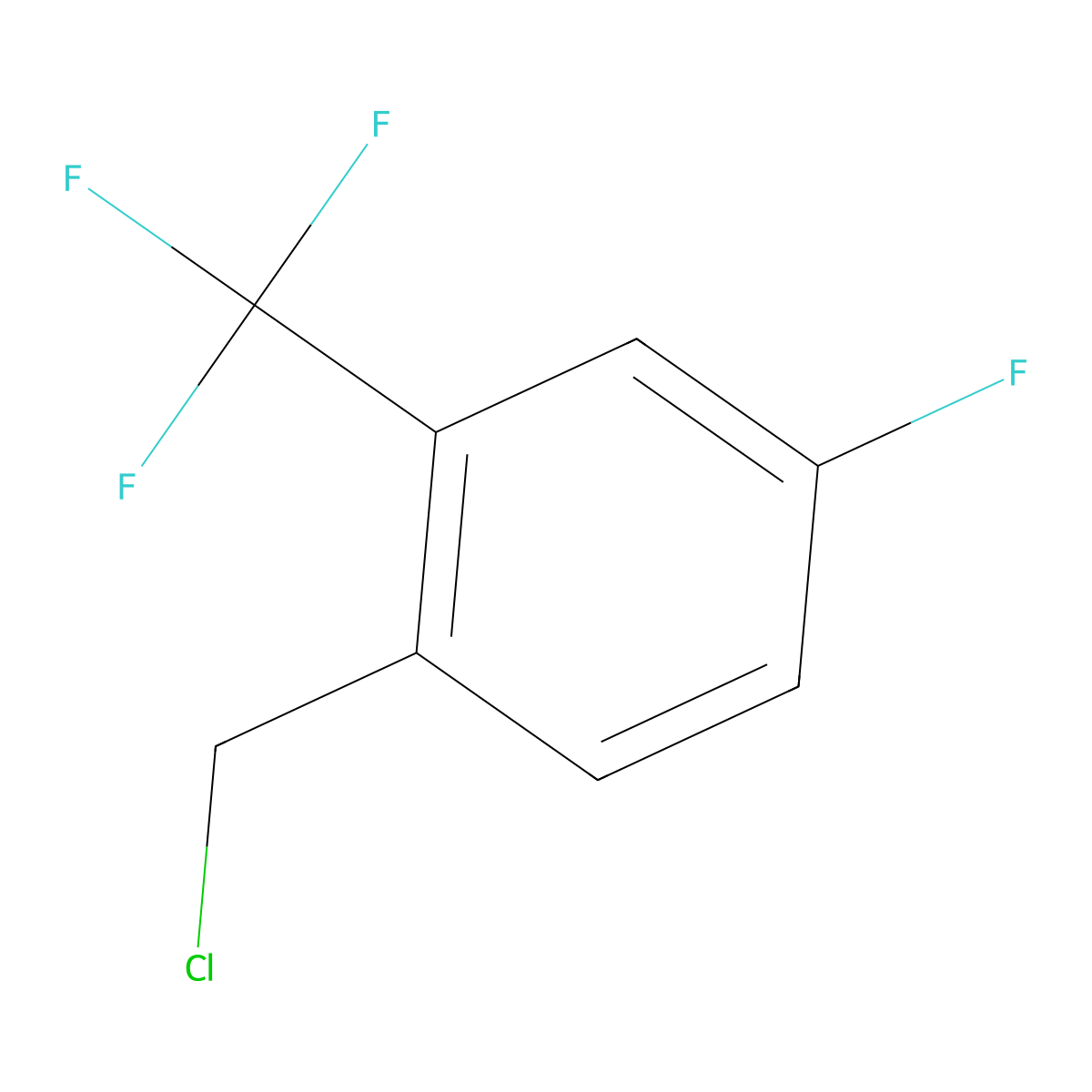 1-(Chloromethyl)-4-fluoro-2-(trifluoromethyl)benzene molecular structure, CAS 248262-29-5