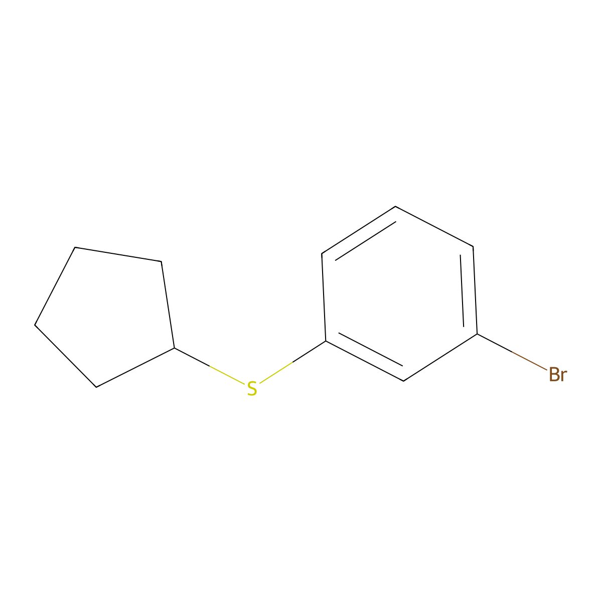 1-Bromo-3-(cyclopentylthio)benzene molecular structure, CAS 248269-97-8