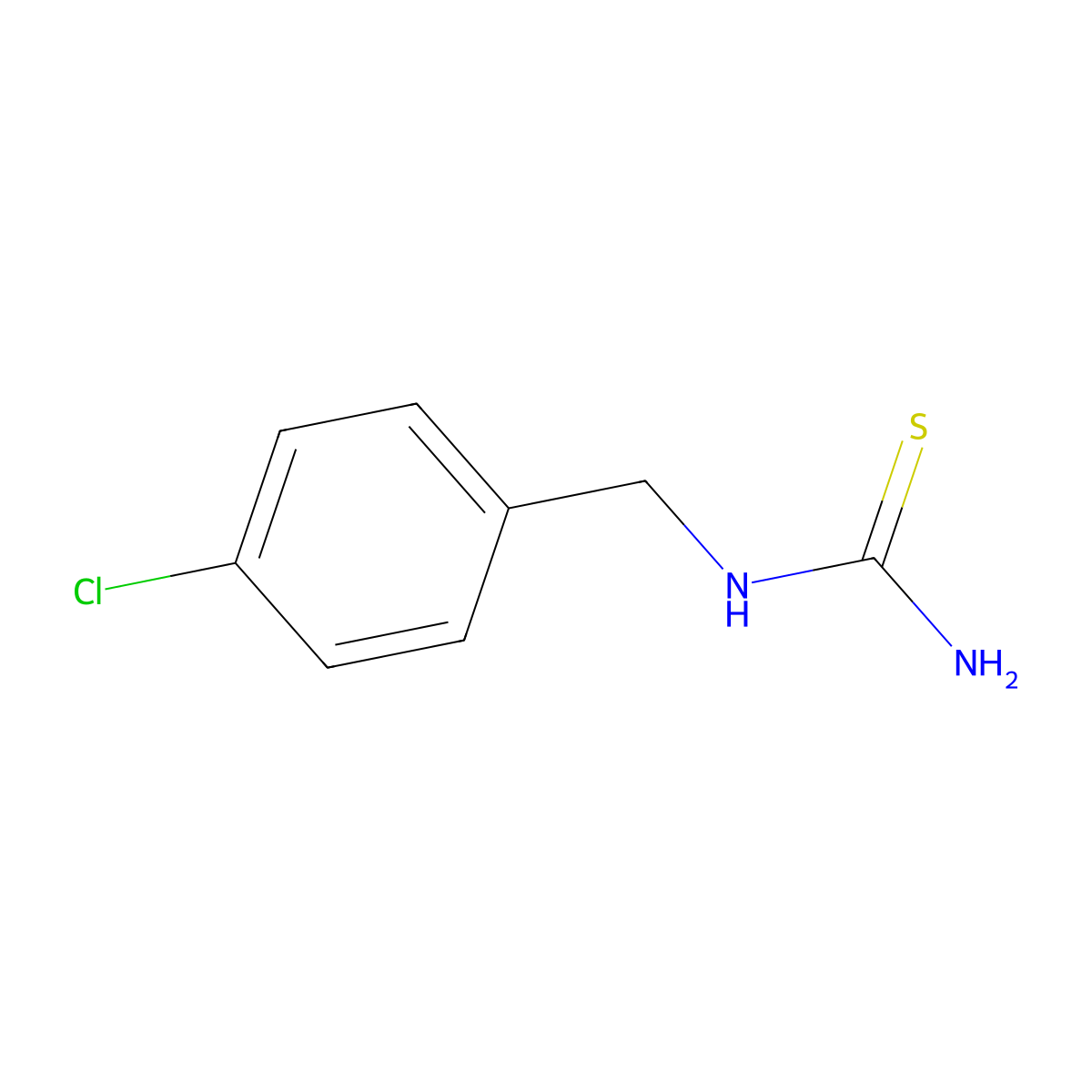 1-(4-Chlorobenzyl)-2-thiourea molecular structure, CAS 24827-37-0