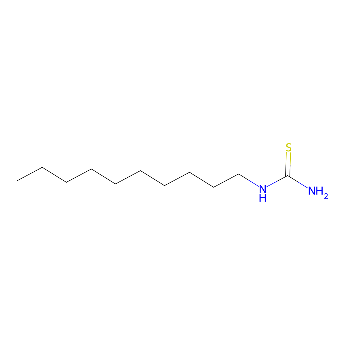 1-Decyl-2-thiourea molecular structure, CAS 24827-74-5