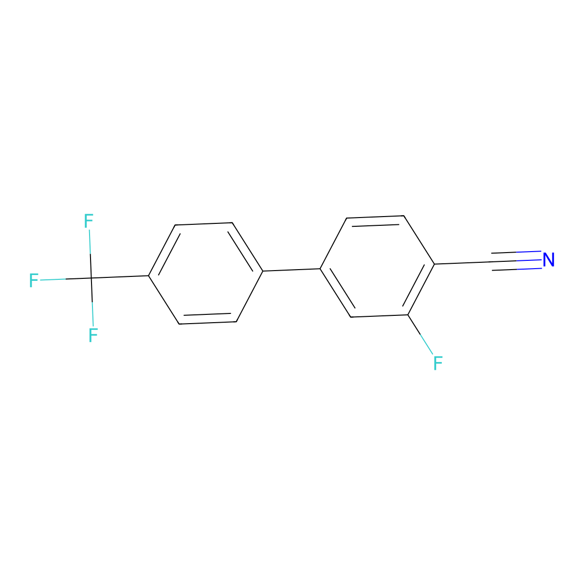 2-Fluoro-4-(4-trifluoromethylphenyl)benzonitrile molecular structure, CAS 248270-14-6