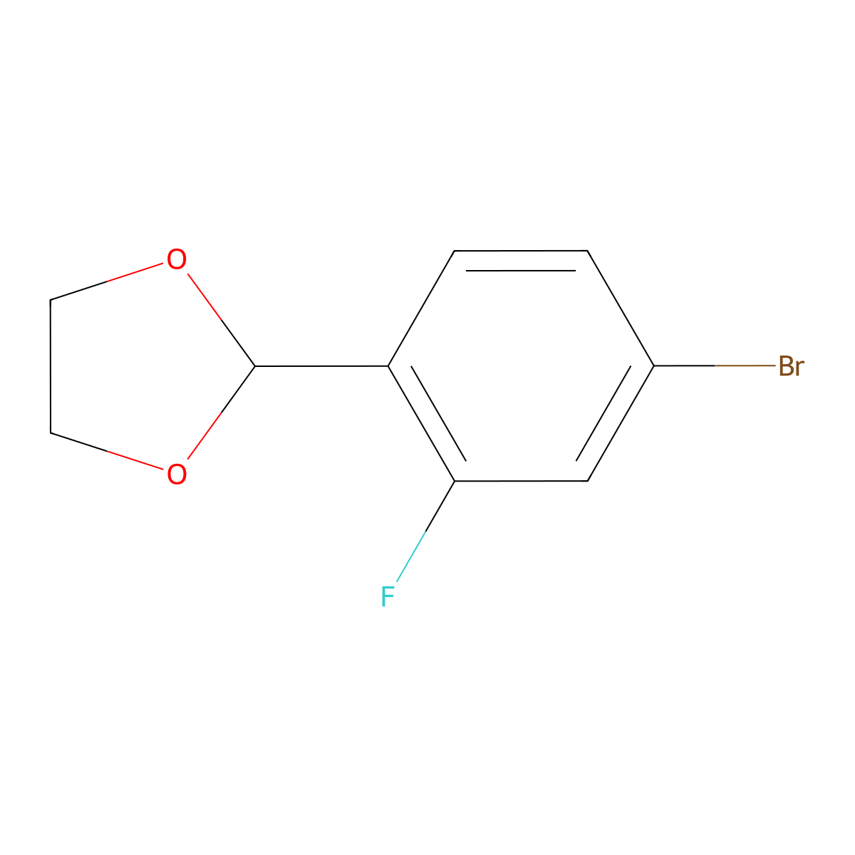 2-(4-Bromo-2-Fluorophenyl)-1,3-Dioxolane molecular structure, CAS 248270-23-7