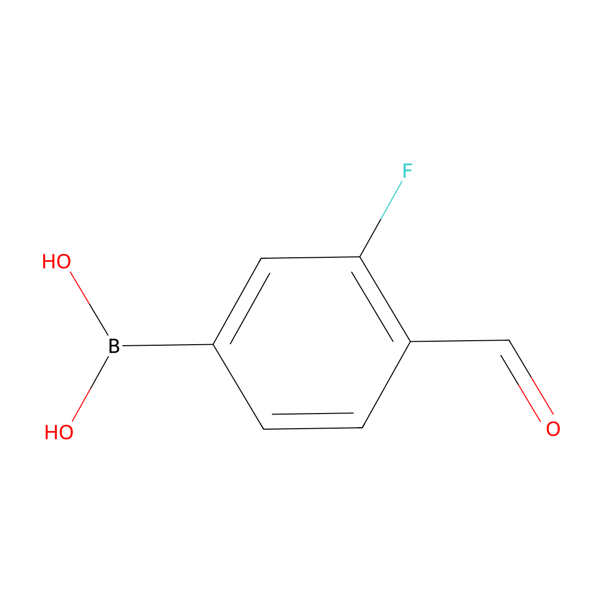 3-Fluoro-4-formylphenylboronic acid molecular structure, CAS 248270-25-9