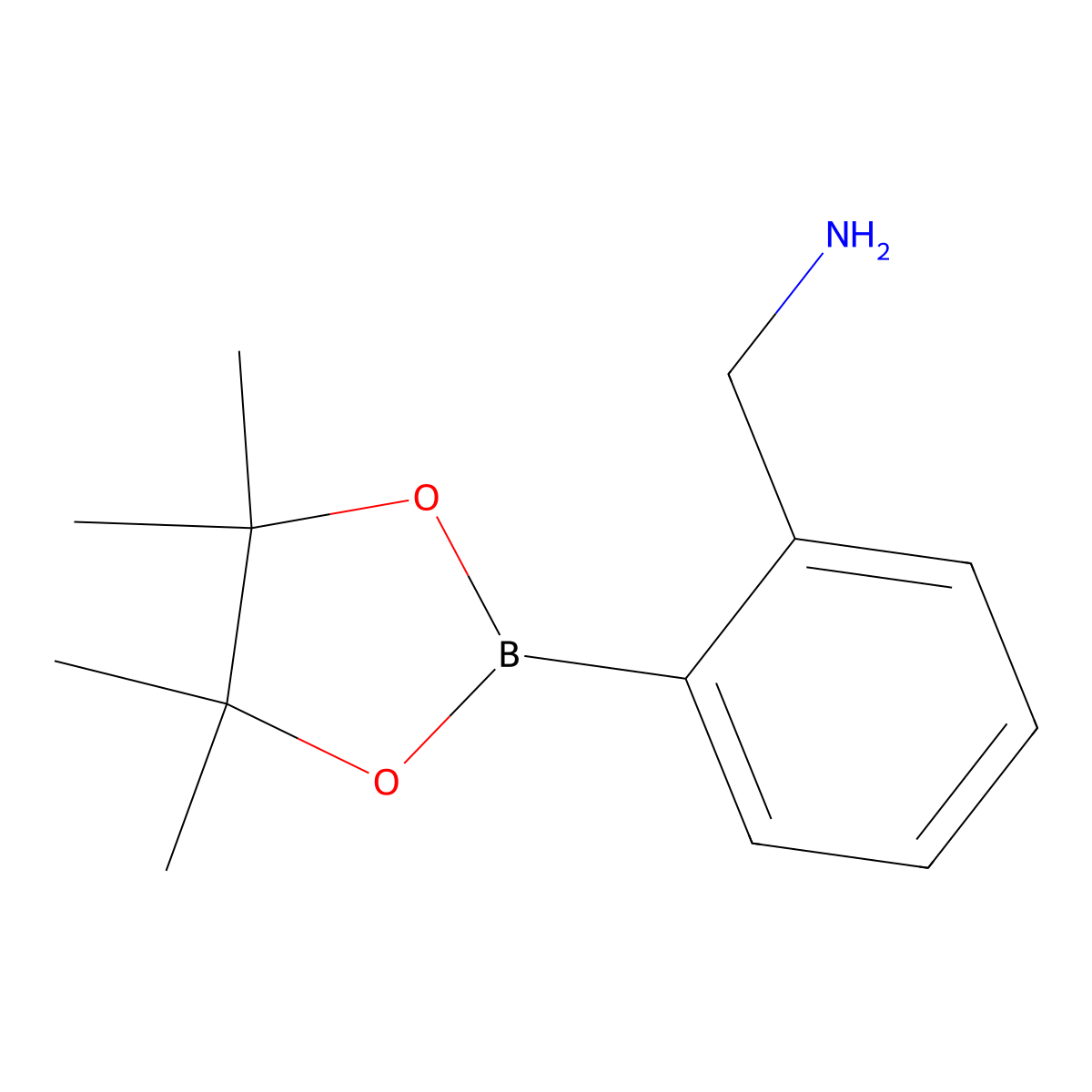 (2-(4,4,5,5-Tetramethyl-1,3,2-dioxaborolan-2-yl)phenyl)methanamine molecular structure, CAS 248274-04-6