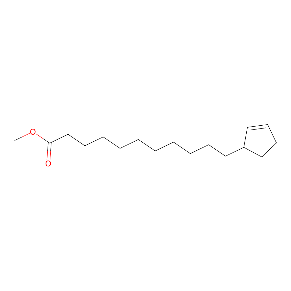 Methyl hydnocarpate molecular structure, CAS 24828-56-6