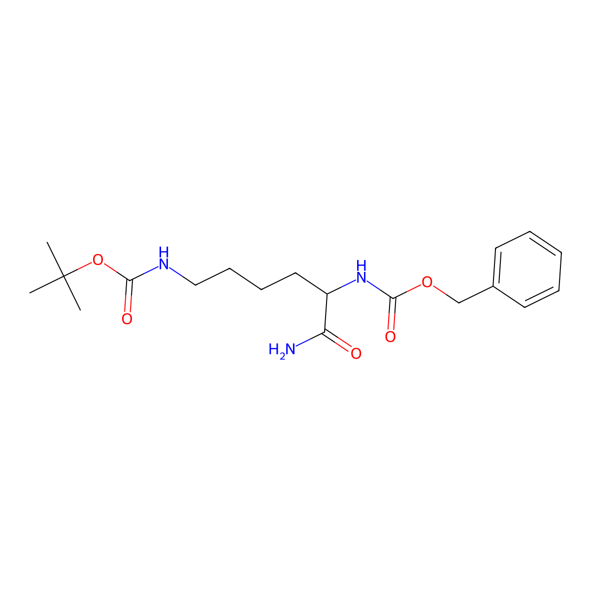 Z-Lys(boc)-NH2 molecular structure, CAS 24828-95-3