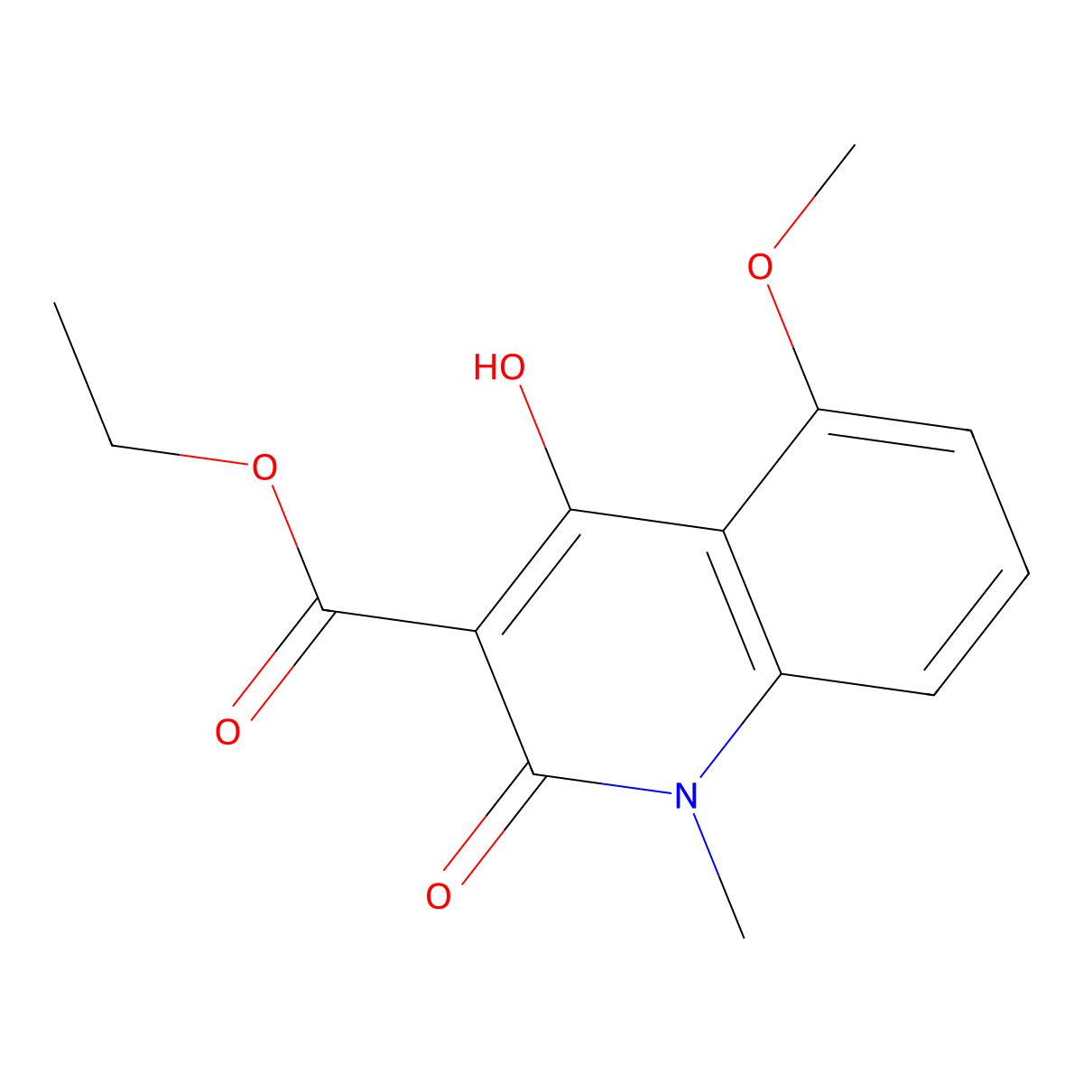 Ethyl 4-hydroxy-5-methoxy-1-methyl-2-oxo-1,2-dihydroquinoline-3-carboxylate molecular structure, CAS 248282-13-5