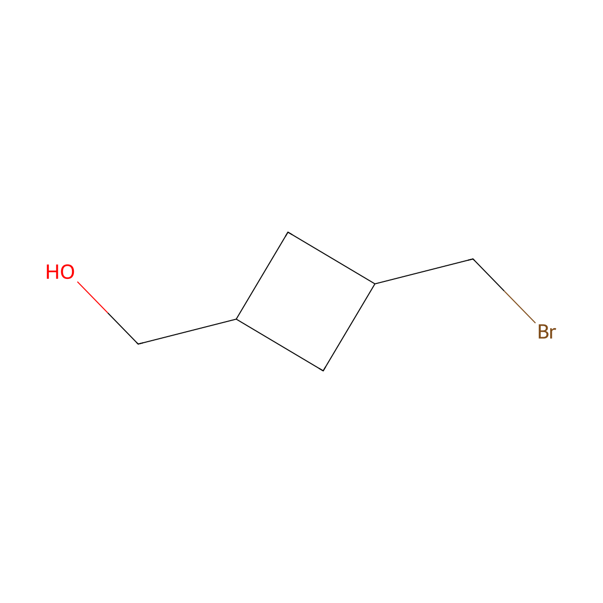 (3-Bromomethyl-cyclobutyl)-methanol molecular structure, CAS 2482890-11-7