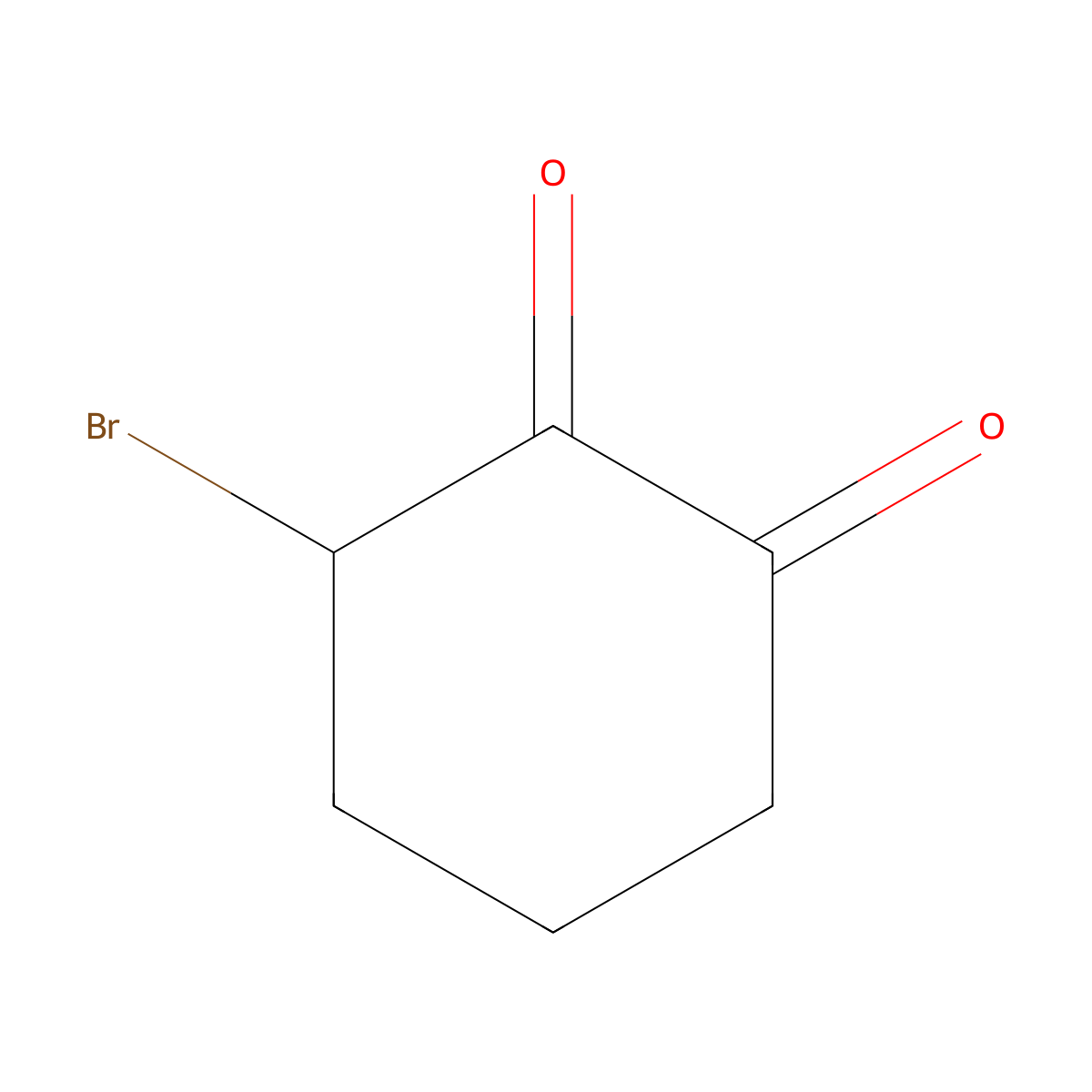 3-Bromocyclohexane-1,2-dione molecular structure, CAS 24829-91-2