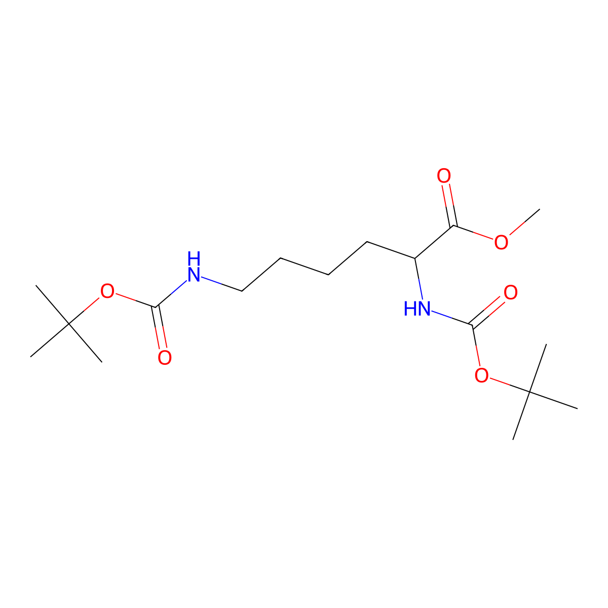 Bis-N,n'-boc-L-lysine methyl ester molecular structure, CAS 2483-48-9
