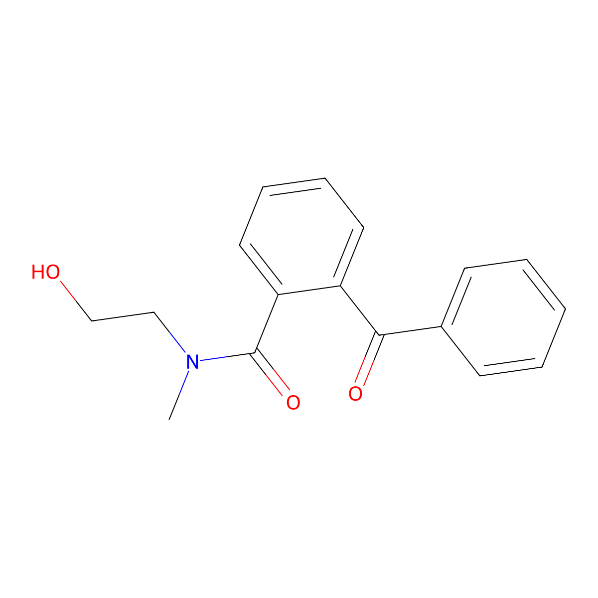2-benzoyl-N-(2-hydroxyethyl)-N-methylbenzamide molecular structure, CAS 24833-47-4