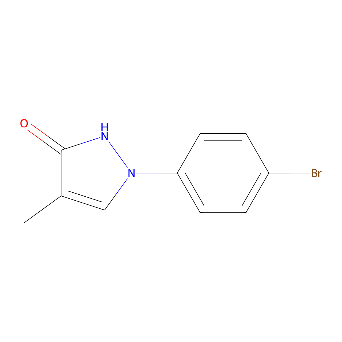 1-(4-bromophenyl)-4-methyl-1H-pyrazol-3-ol molecular structure, CAS 24835-01-6