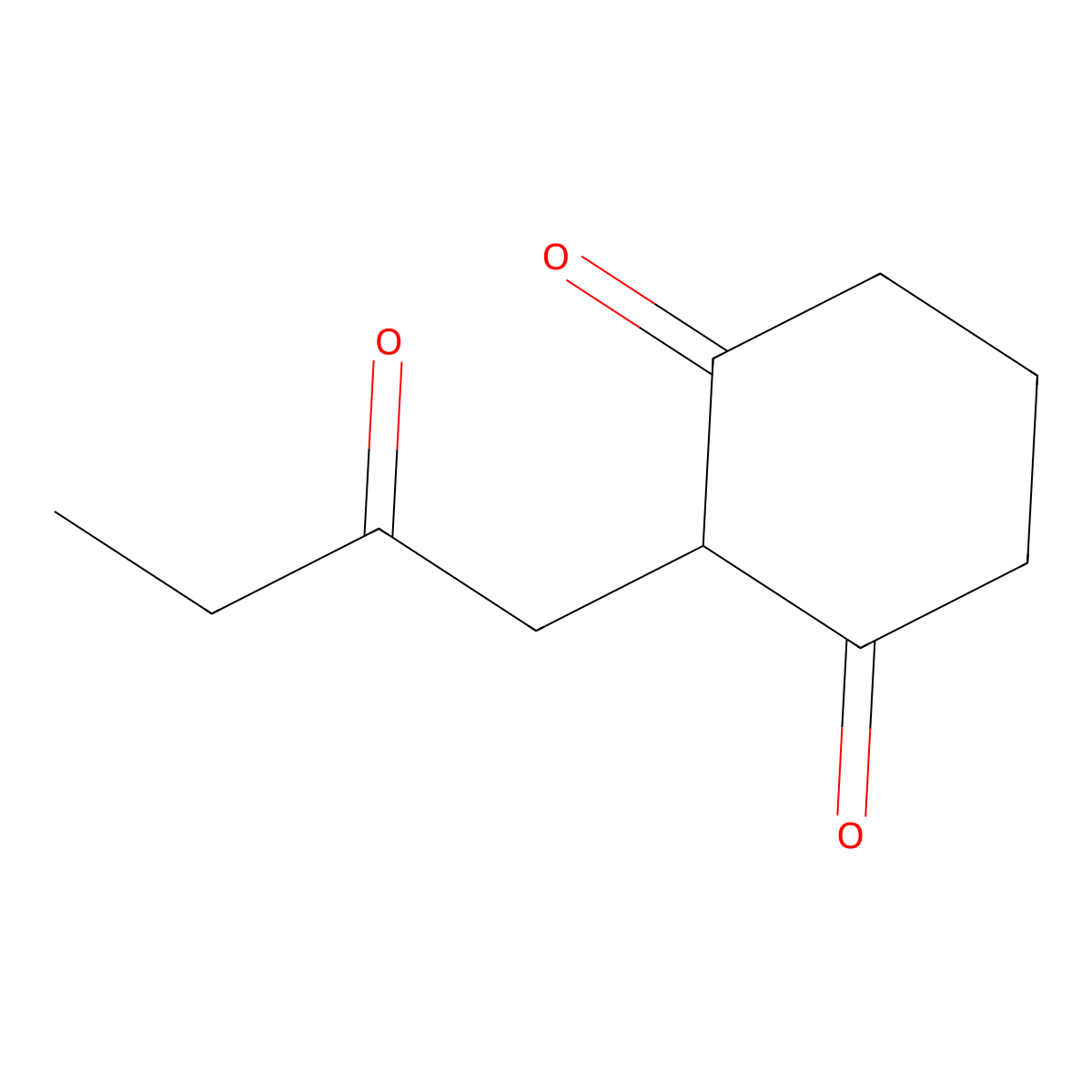 2-(2-Oxobutyl)-1,3-cyclohexanedione molecular structure, CAS 24836-98-4