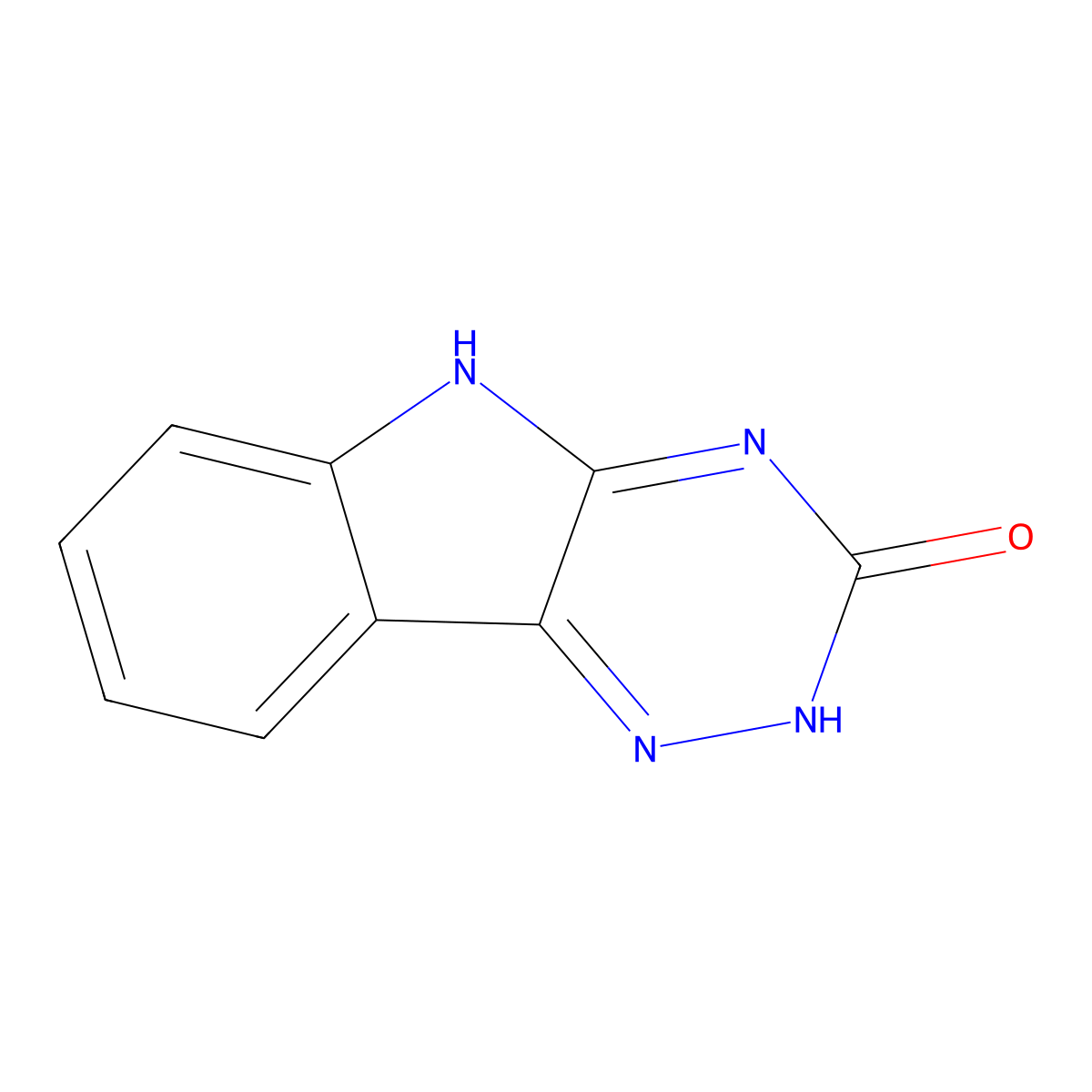 1,2-Dihydro-3h-[1,2,4]triazino[5,6-b]indol-3-one molecular structure, CAS 24838-20-8