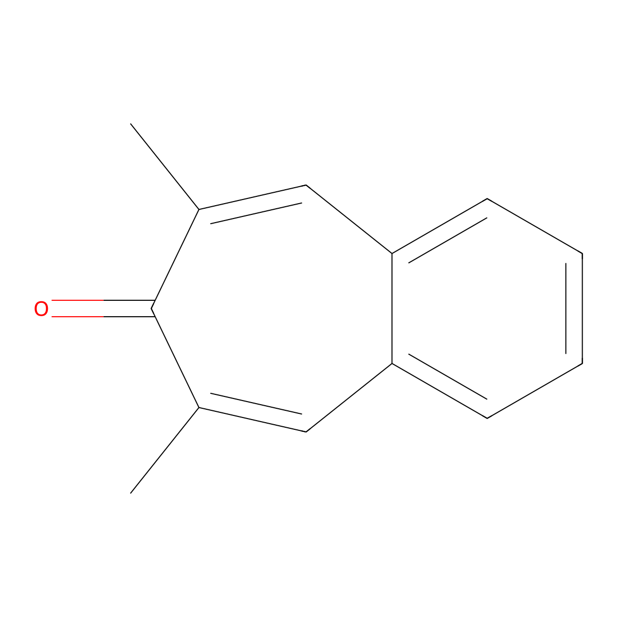 7H-Benzocyclohepten-7-one, 6,8-dimethyl- molecular structure, CAS 2484-16-4