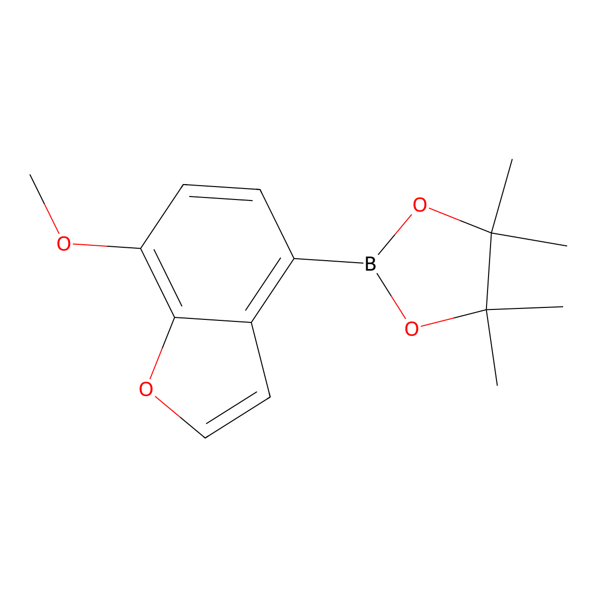 2-(7-Methoxy-1-benzofuran-4-yl)-4,4,5,5-tetramethyl-1,3,2-dioxaborolane molecular structure, CAS 2484158-92-9