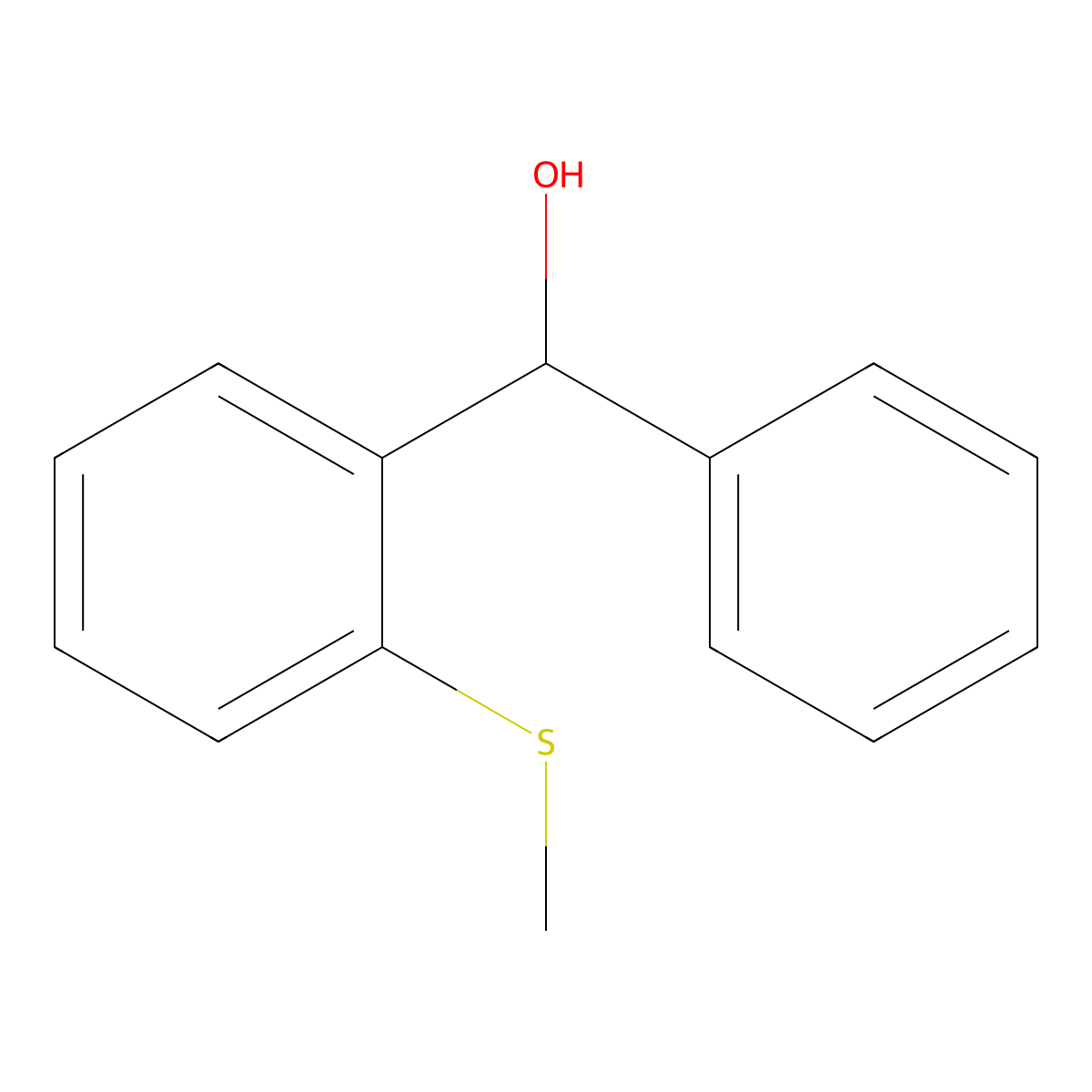 (2-(Methylthio)phenyl)(phenyl)methanol molecular structure, CAS 24845-02-1