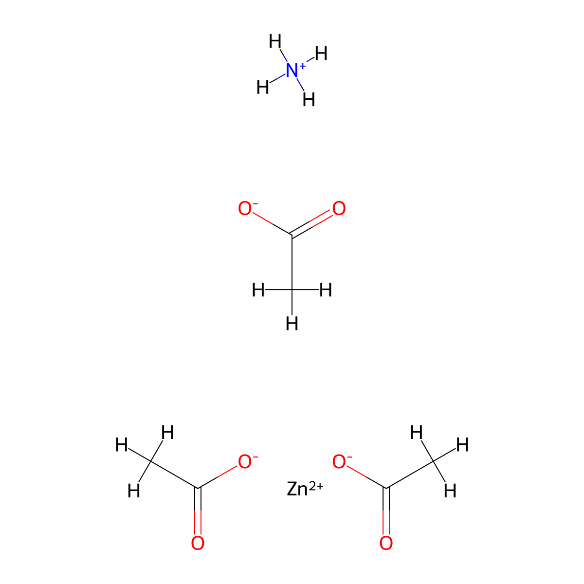 Acetic acid, ammonium zinc salt (1:?:?) molecular structure, CAS 24846-92-2
