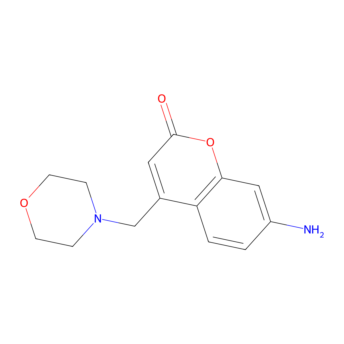 7-Amino-4-(morpholinomethyl)-2H-chromen-2-one molecular structure, CAS 2484687-26-3