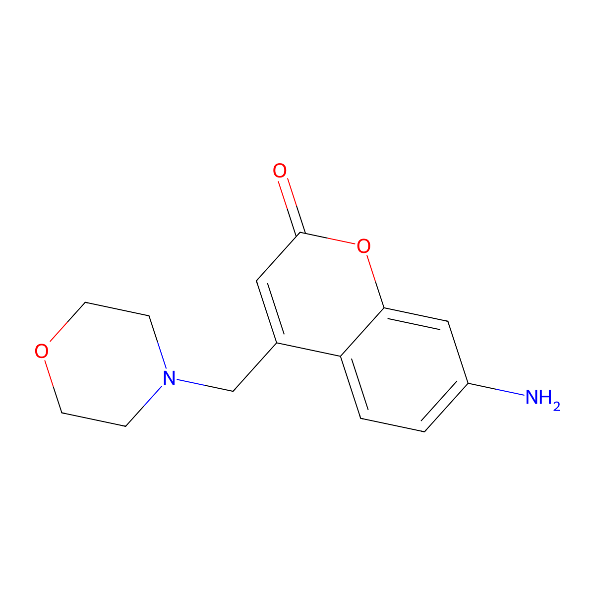 7-Amino-4-(morpholinomethyl)-2H-chromen-2-one molecular structure, CAS 2484687-26-3