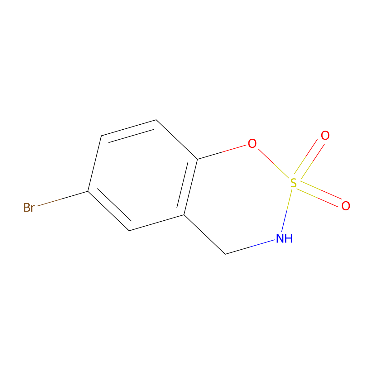 6-Bromo-3,4-dihydro-1,2lambda6,3-benzoxathiazine-2,2-dione molecular structure, CAS 2484760-64-5