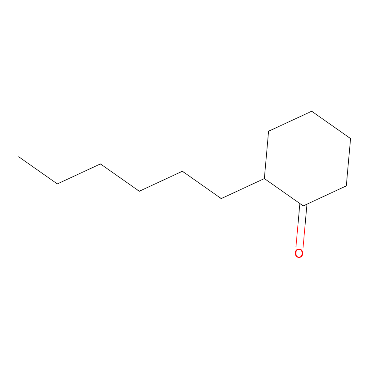 Cyclohexanone, 2-hexyl- molecular structure, CAS 24848-00-8