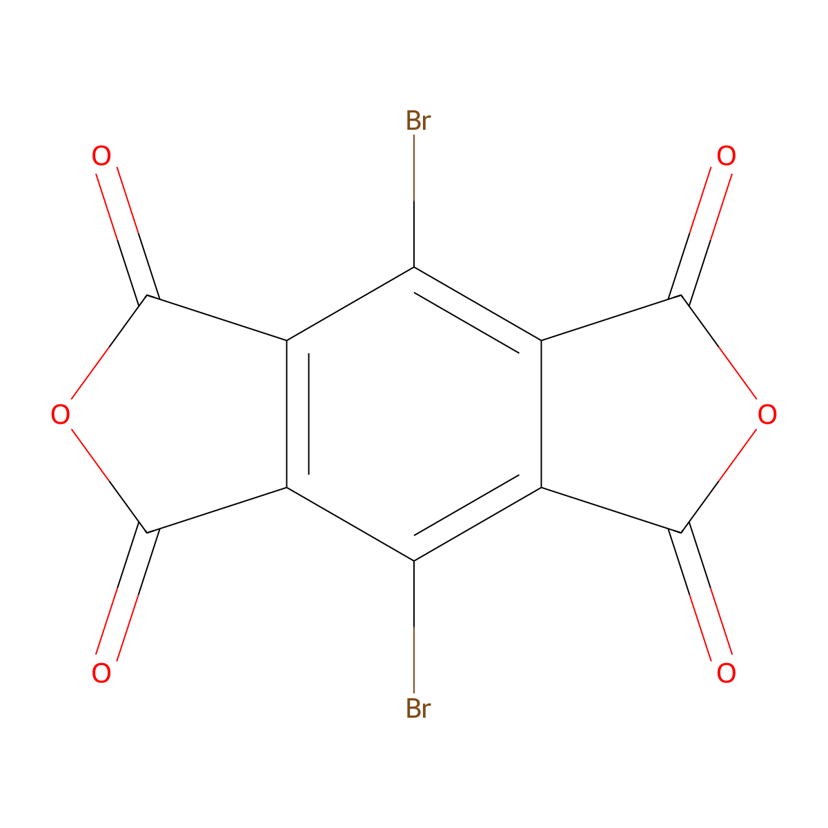 Dibromopyromellitic Dianhydride molecular structure, CAS 24848-78-0