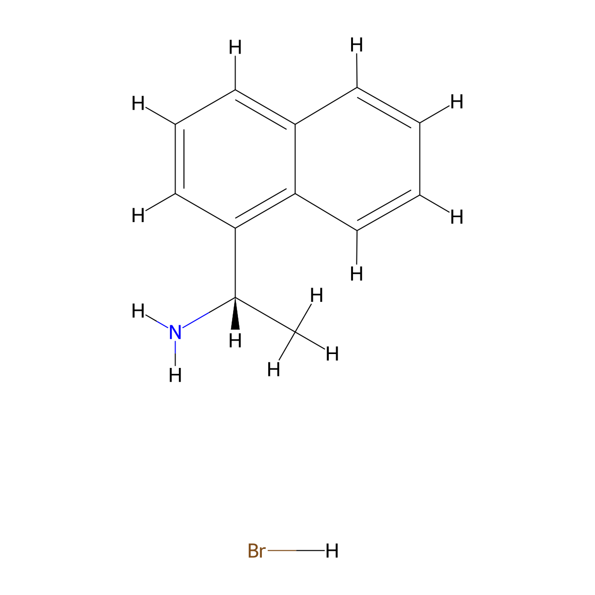 (S)-1-(Naphthalen-1-yl)ethan-1-amine hydrobromide molecular structure, CAS 2484838-96-0