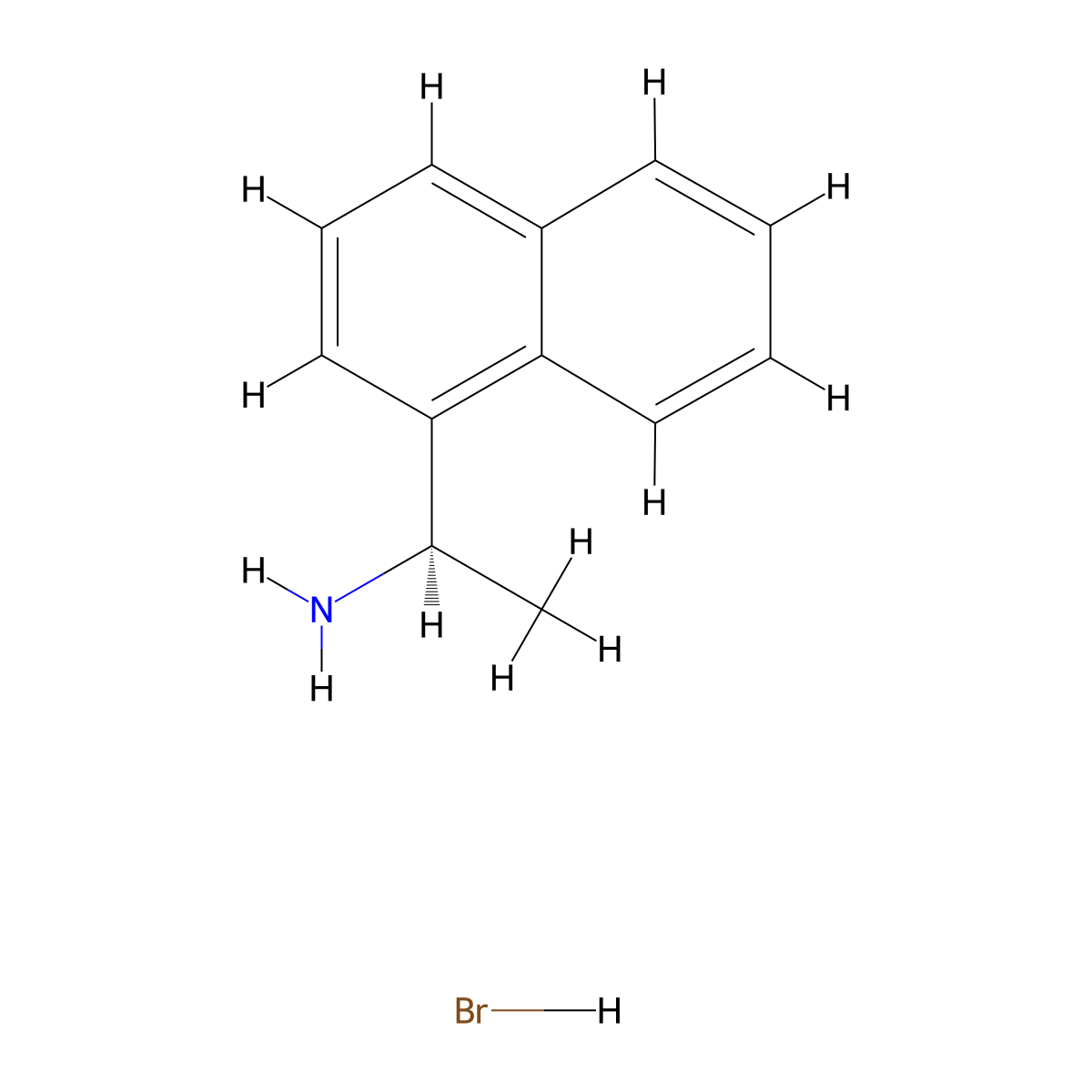 (R)-1-(Naphthalen-1-yl)ethan-1-amine hydrobromide molecular structure, CAS 2484838-97-1