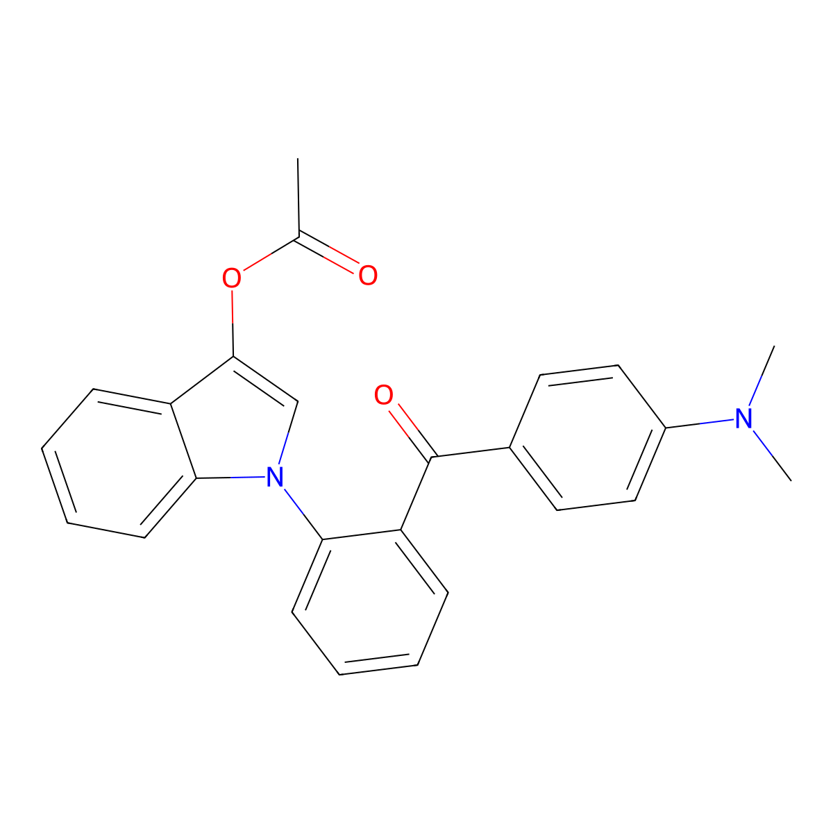 [1-[2-[4-(Dimethylamino)benzoyl]phenyl]indol-3-yl] acetate molecular structure, CAS 2484872-46-8