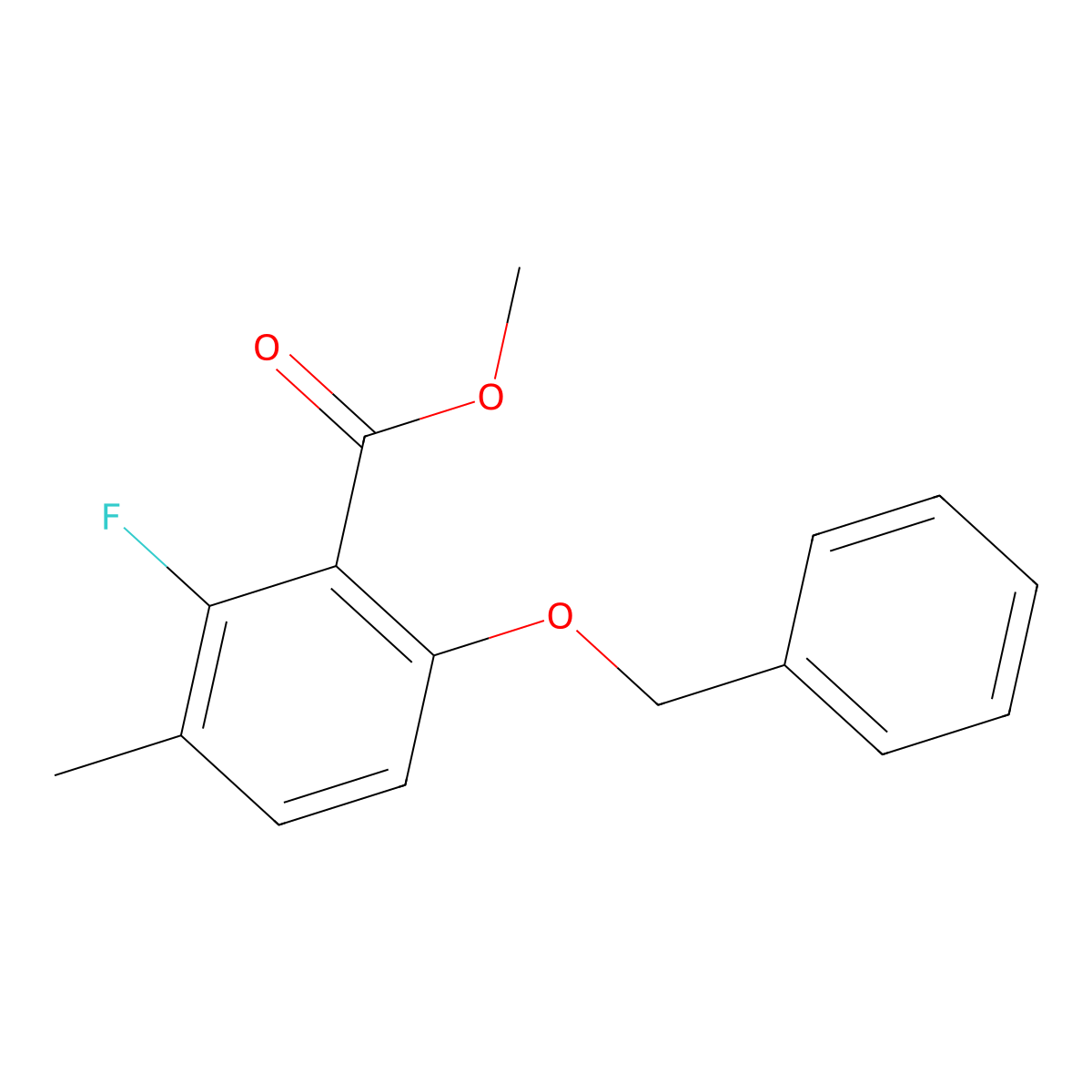 Methyl 6-(benzyloxy)-2-fluoro-3-methylbenzoate molecular structure, CAS 2484888-74-4