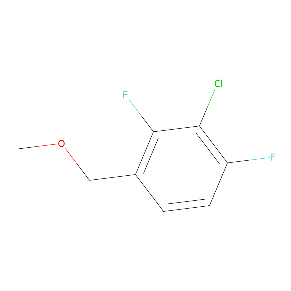 2-Chloro-1,3-difluoro-4-(methoxymethyl)benzene molecular structure, CAS 2484888-75-5