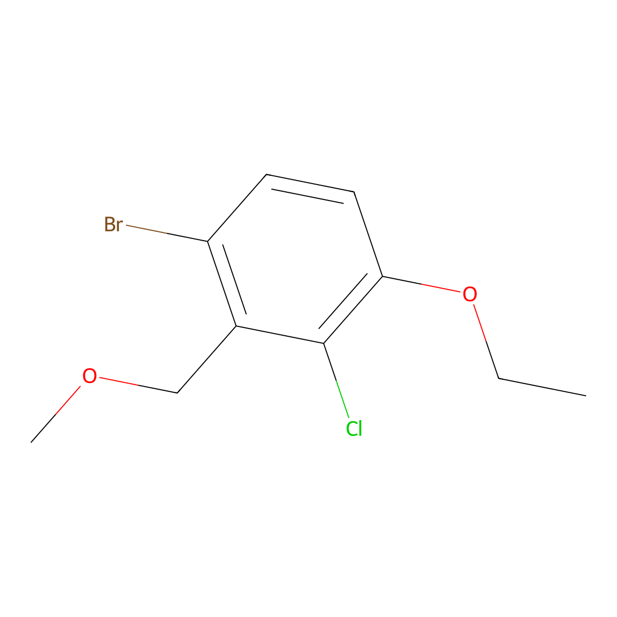 1-Bromo-3-chloro-4-ethoxy-2-(methoxymethyl)benzene molecular structure, CAS 2484888-77-7