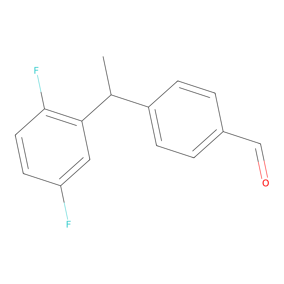 4-(1-(2,5-Difluorophenyl)ethyl)benzaldehyde molecular structure, CAS 2484888-80-2