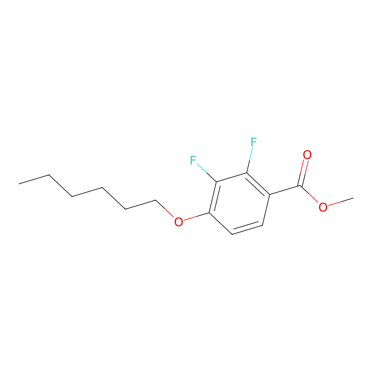 Methyl 2,3-difluoro-4-(hexyloxy)benzoate molecular structure, CAS 2484888-84-6