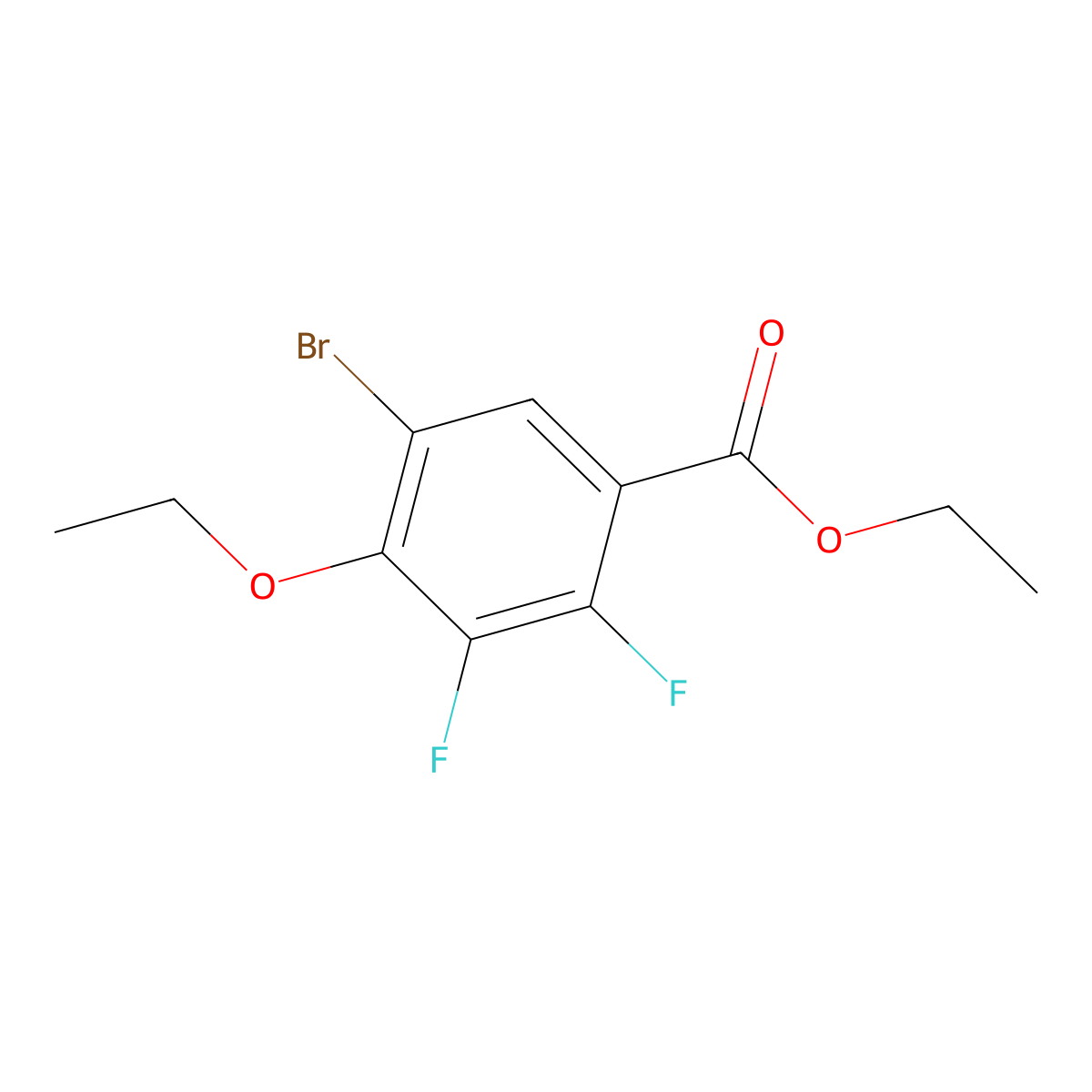 Ethyl 5-bromo-4-ethoxy-2,3-difluorobenzoate molecular structure, CAS 2484888-89-1