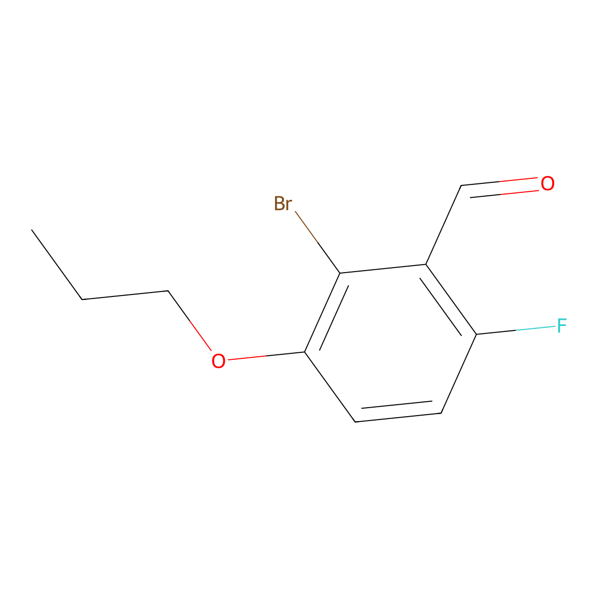 2-Bromo-6-fluoro-3-propoxybenzaldehyde molecular structure, CAS 2484888-90-4