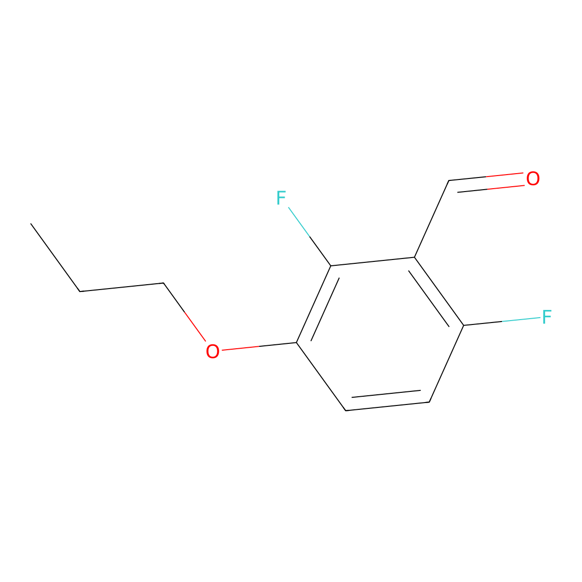 2,6-Difluoro-3-propoxybenzaldehyde molecular structure, CAS 2484888-92-6