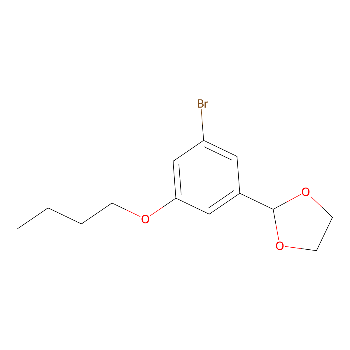 2-(3-Bromo-5-butoxyphenyl)-1,3-dioxolane molecular structure, CAS 2484888-93-7