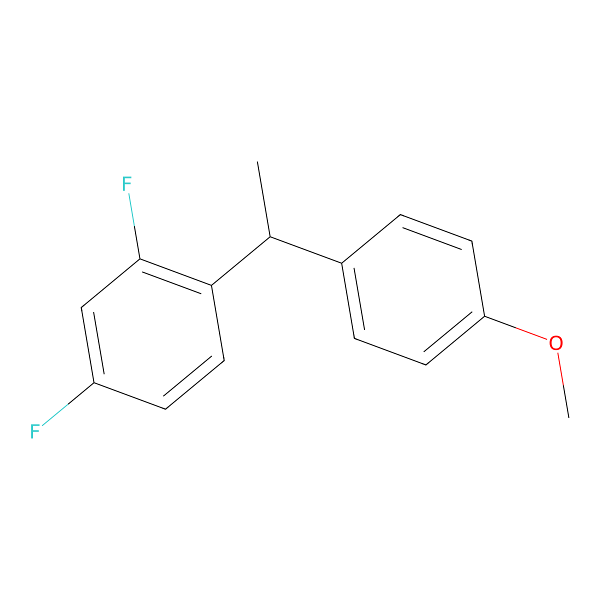 2,4-Difluoro-1-(1-(4-methoxyphenyl)ethyl)benzene molecular structure, CAS 2484888-97-1